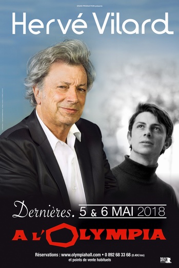 Hervé Vilard: "Dernières" à l'Olympia au mois de mai Hervé Vilard: "Dernières" à l'Olympia au mois de mai